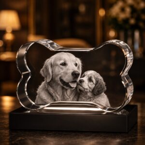 3D Crystal Dog Bone